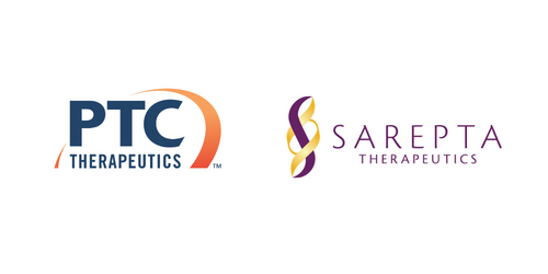 PTC & Sarepta logos