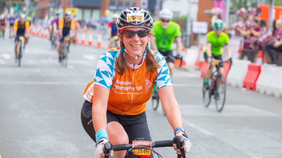 Woman cycling at RideLondon 2019