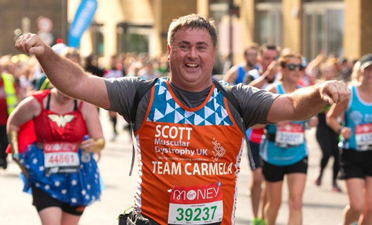 A #TeamOrange runner at the London Marathon 2021