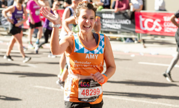 Team Orange runner at the London Marathon 2023