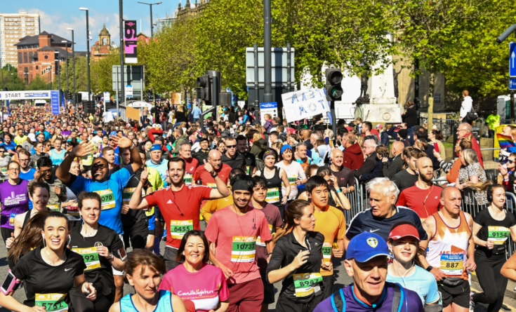 People running at the Leeds Half Marathon