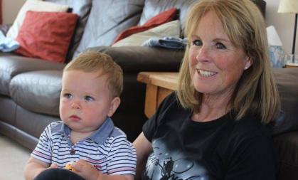Catherine Ottley with grandson Austin