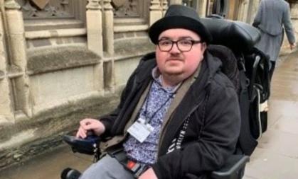Man with Duchenne in wheelchair