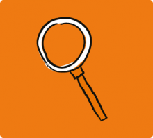 Illustration of a magnifying glass